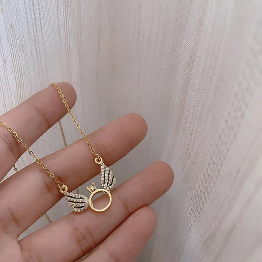 Collar Alas de Ángel + Caja de Regalo 👼✨🎁