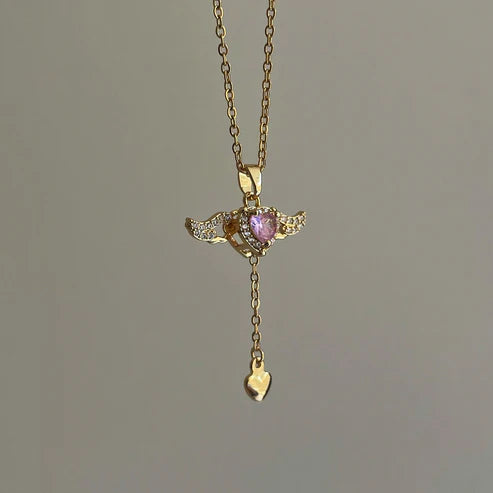 Collar Corazón y Alas + Caja de Regalo ❤️🕊️✨