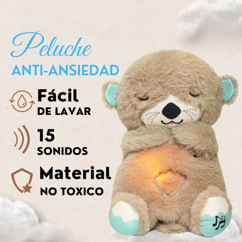 Peluche Nutria Respiración Luz Sonido 🤎✨