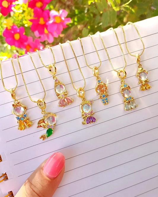 Collar Princesa Disney + Tarjeta Especial + Caja de Regalo 👑💖✨🎁