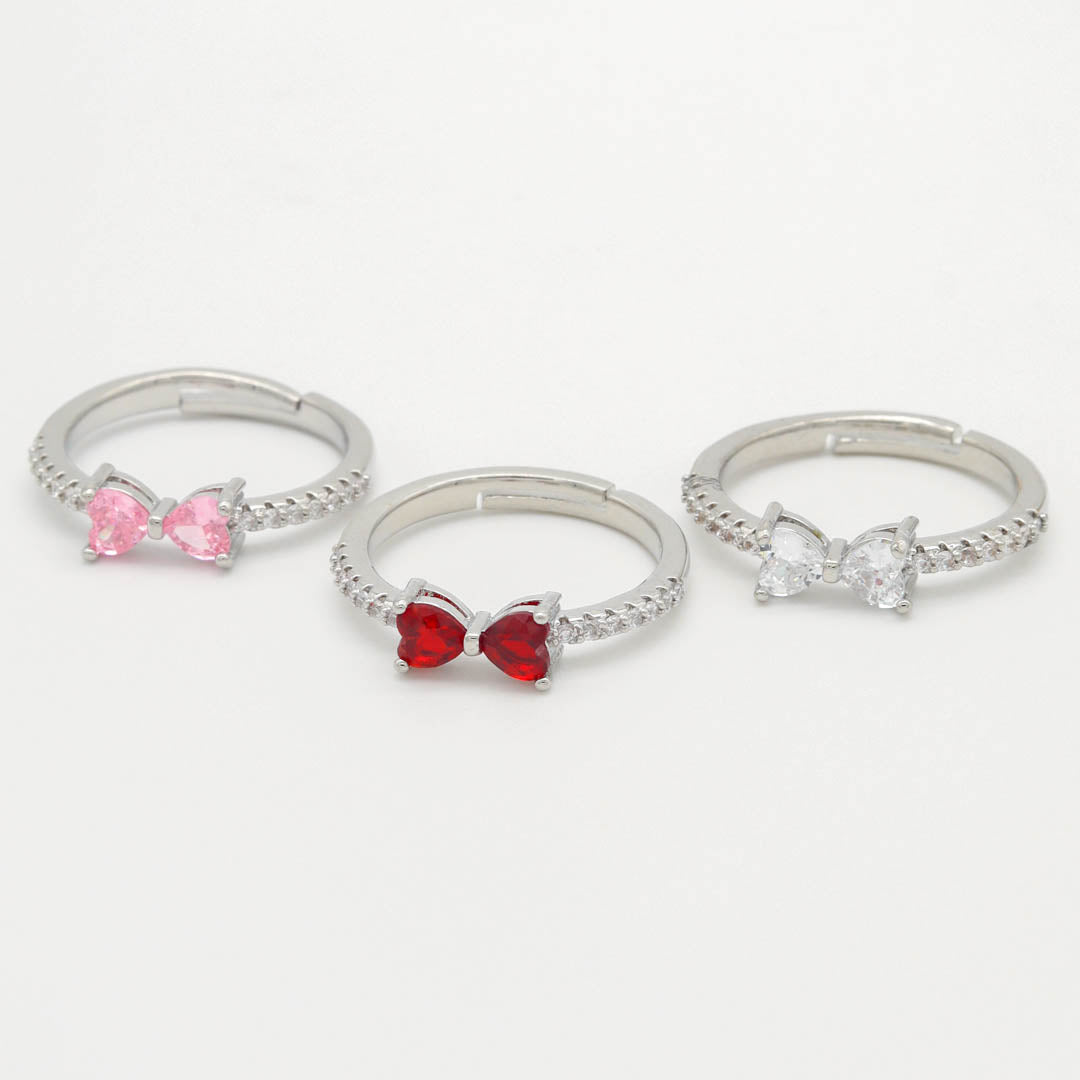 Anillo Lazo Moñito de Amor + Caja de Regalo 🎀❤️✨🎁