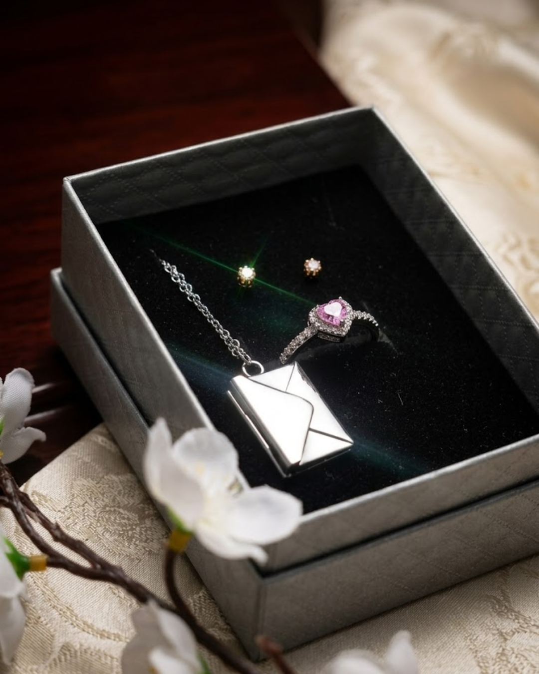 Set Secreto de Amor + Caja de Regalo 💌❤️💎✨🎁