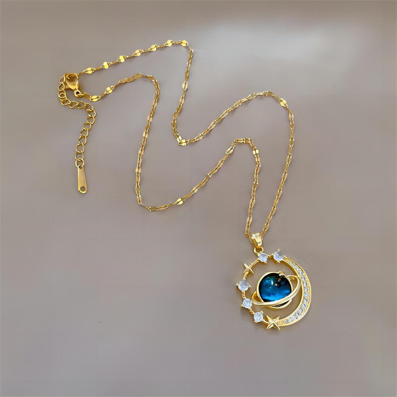 Collar Saturno + Caja Girasol 🪐🌻✨