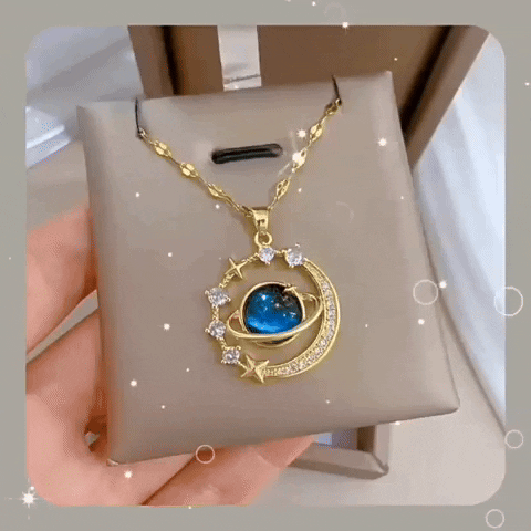 Collar Saturno + Caja Girasol 🪐🌻✨