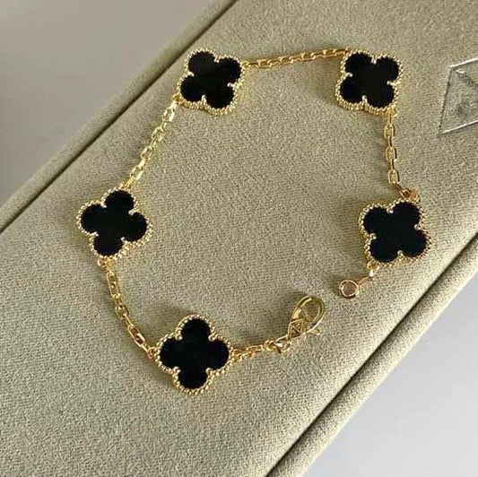 Combo Trébol Van Cleef Collar + Pulsera + Caja de Regalo 🍀✨🎁