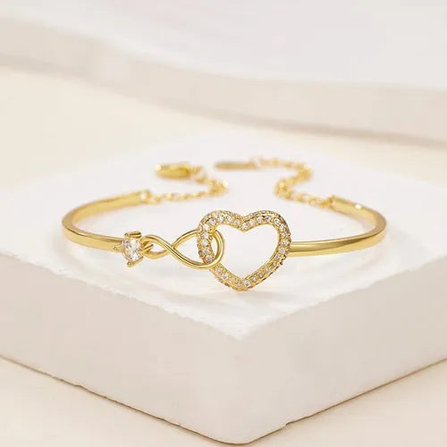 Brazalete Corazón Infinito + Caja de Regalo ❤️♾️✨