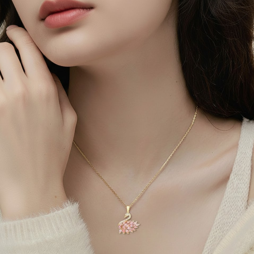 Collar Cisne Encantado + Caja de Regalo 🦢✨🎁