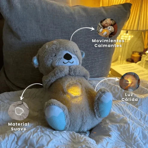 Peluche Nutria Respiración Luz Sonido 🤎✨