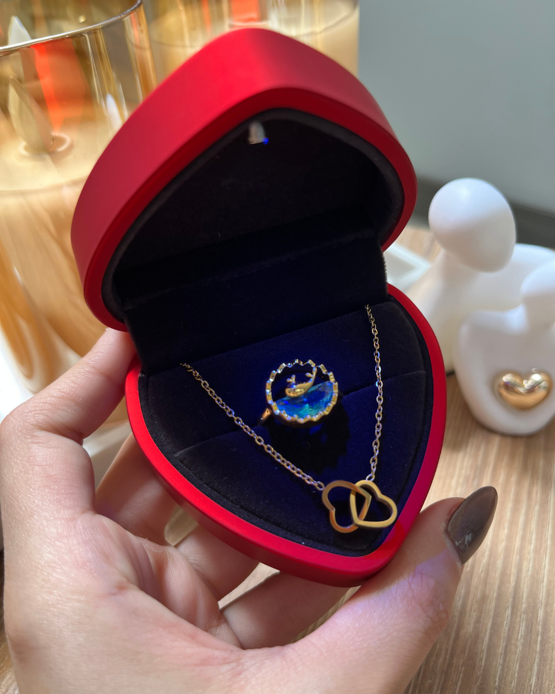 Set Tesoros Ocultos del Mar + Caja de Corazón con Luz LED 🐋🌊❤️✨