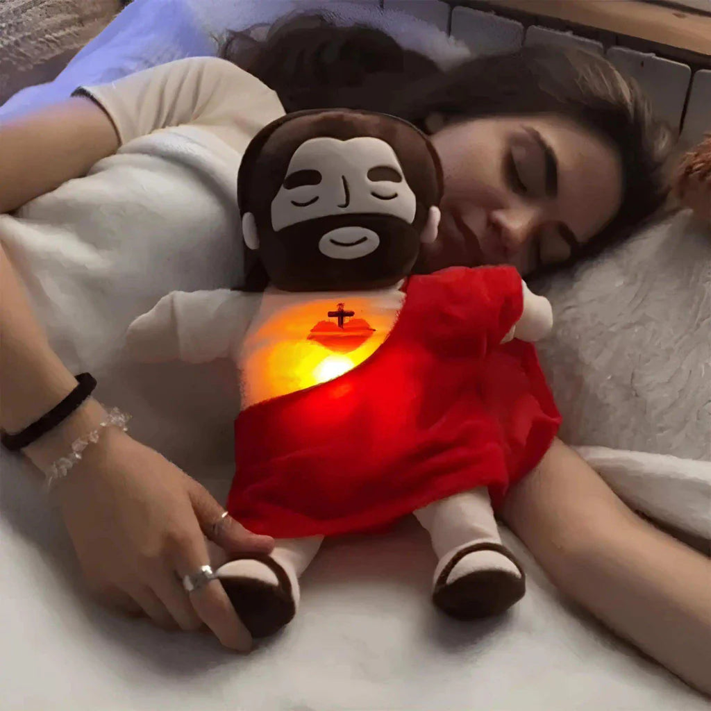 Peluche Jesús con Respiración Rítmica ✝️🤍✨