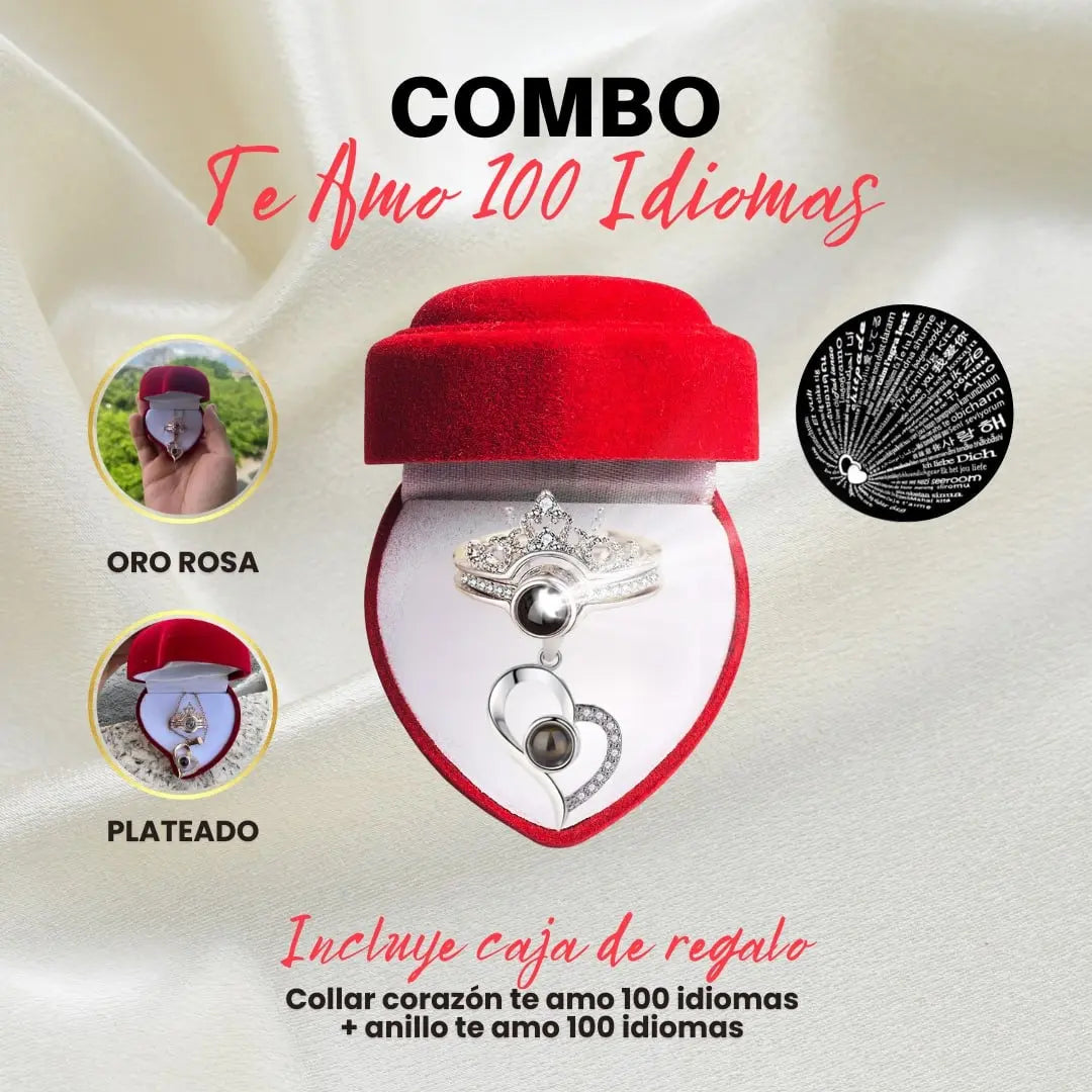 Combo “Te Amo” en 100 Idiomas + Caja de Lujo ❤️✨