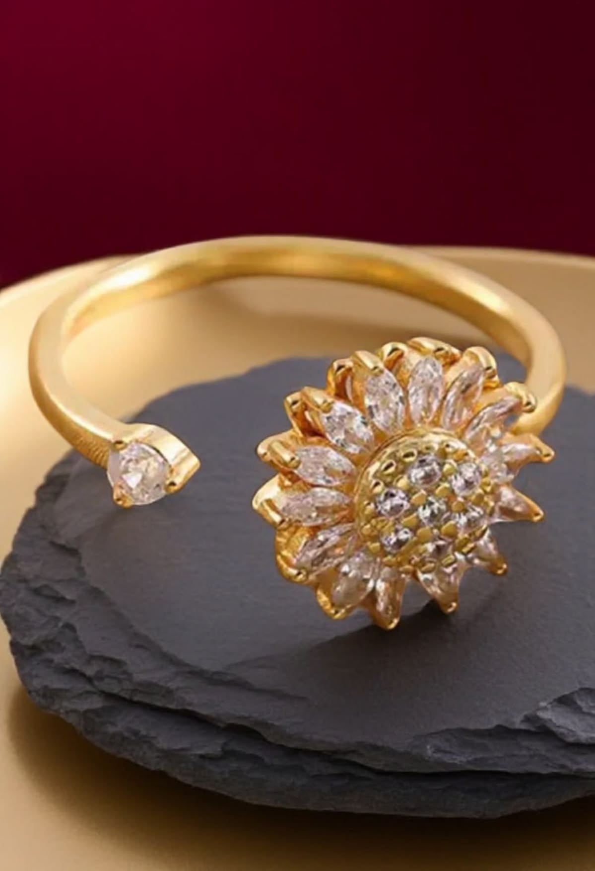 Anillo Girasol Giratorio + Caja de Regalo 🌻✨🎁
